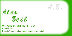 alex beil business card